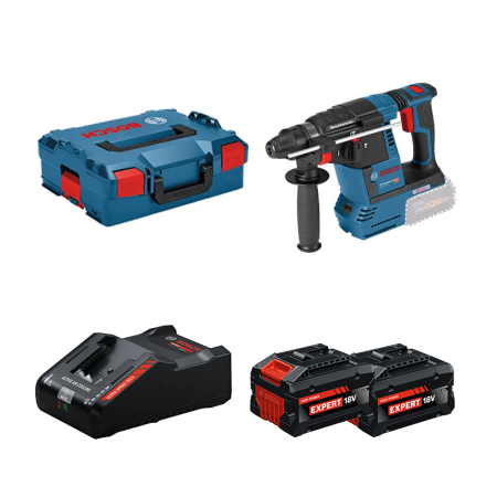 Perforateur SDS-Plus GBH 18V-26 + 2 Batteries EXPERT 8 Ah + 1 Chargeur EXAL18V-160 BOSCH