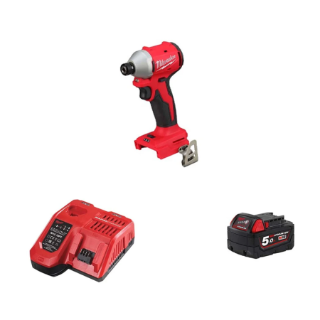Visseuse à chocs 18V M18 BLIDR-0 + 1 batterie 18V 5 Ah + chargeur M12-18 FC MILWAUKEE
