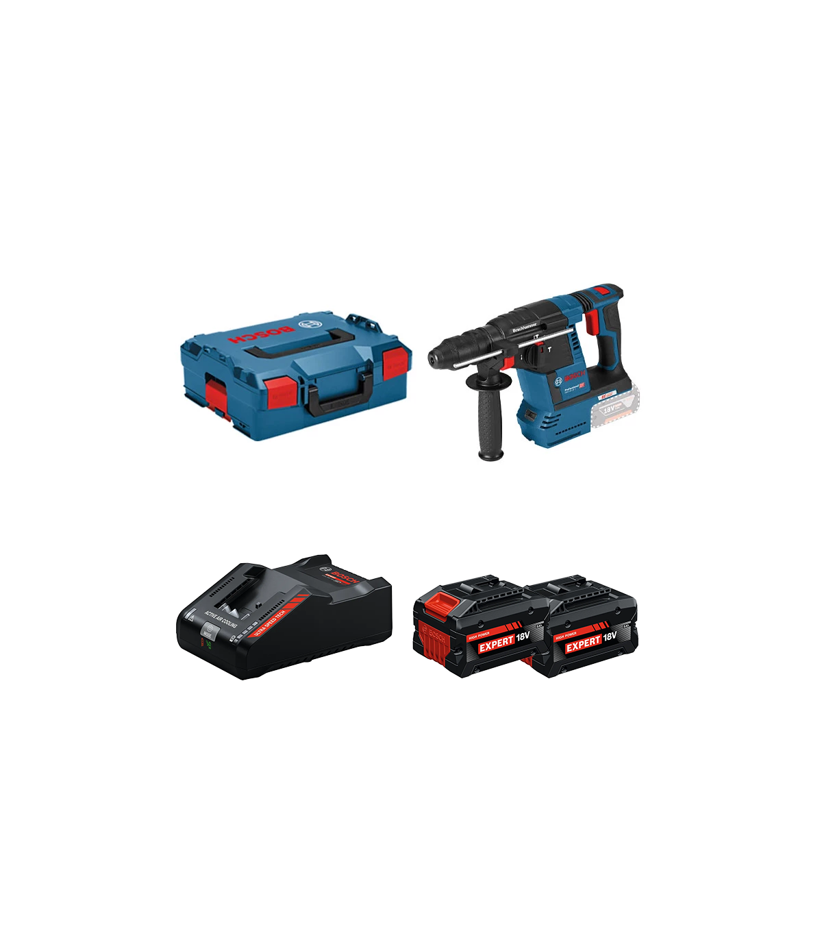 Perforateur GBH 18V-26 F + 2 Batteries EXPERT 8 Ah + 1 Chargeur EXAL18V-160 BOSCH