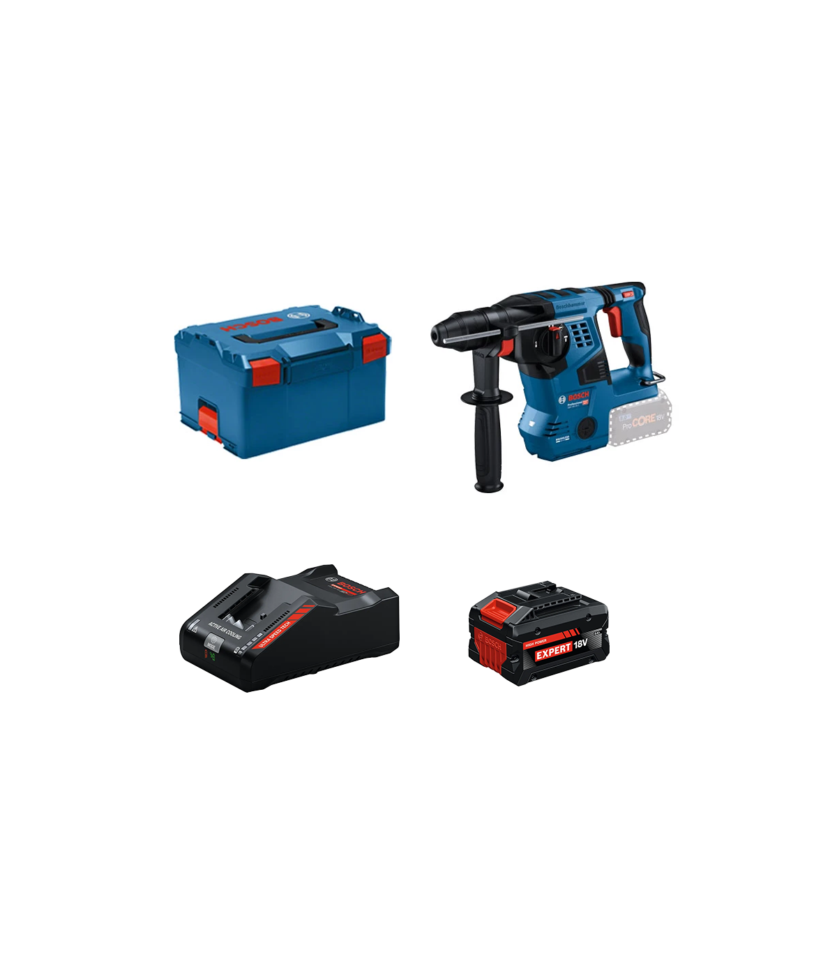 Perforateur GBH 18V-28 C + 1 Batterie EXPERT 8 Ah + 1 Chargeur EXAL18V-160 BOSCH