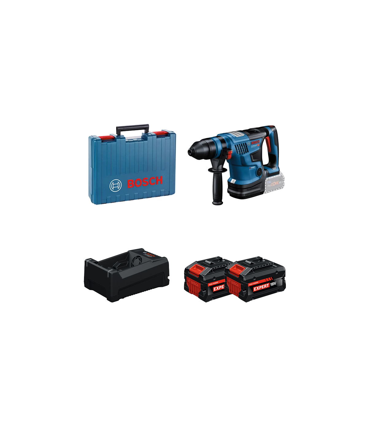 Perforateur GBH 18V-34 CF + 2 Batteries EXPERT 5,5 Ah + 1 Chargeur GAL 12V/18V-80 BOSCH