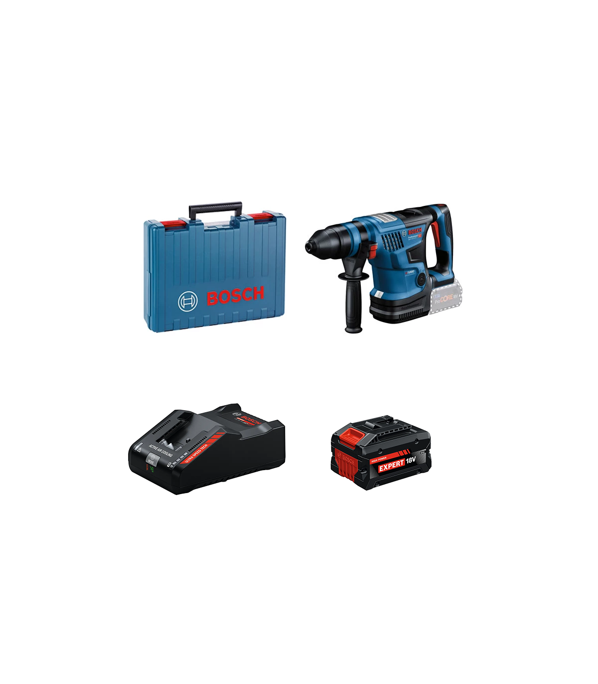 Perforateur GBH 18V-34 CF + 1 Batterie EXPERT 8 Ah + 1 Chargeur EXAL18V-160 BOSCH