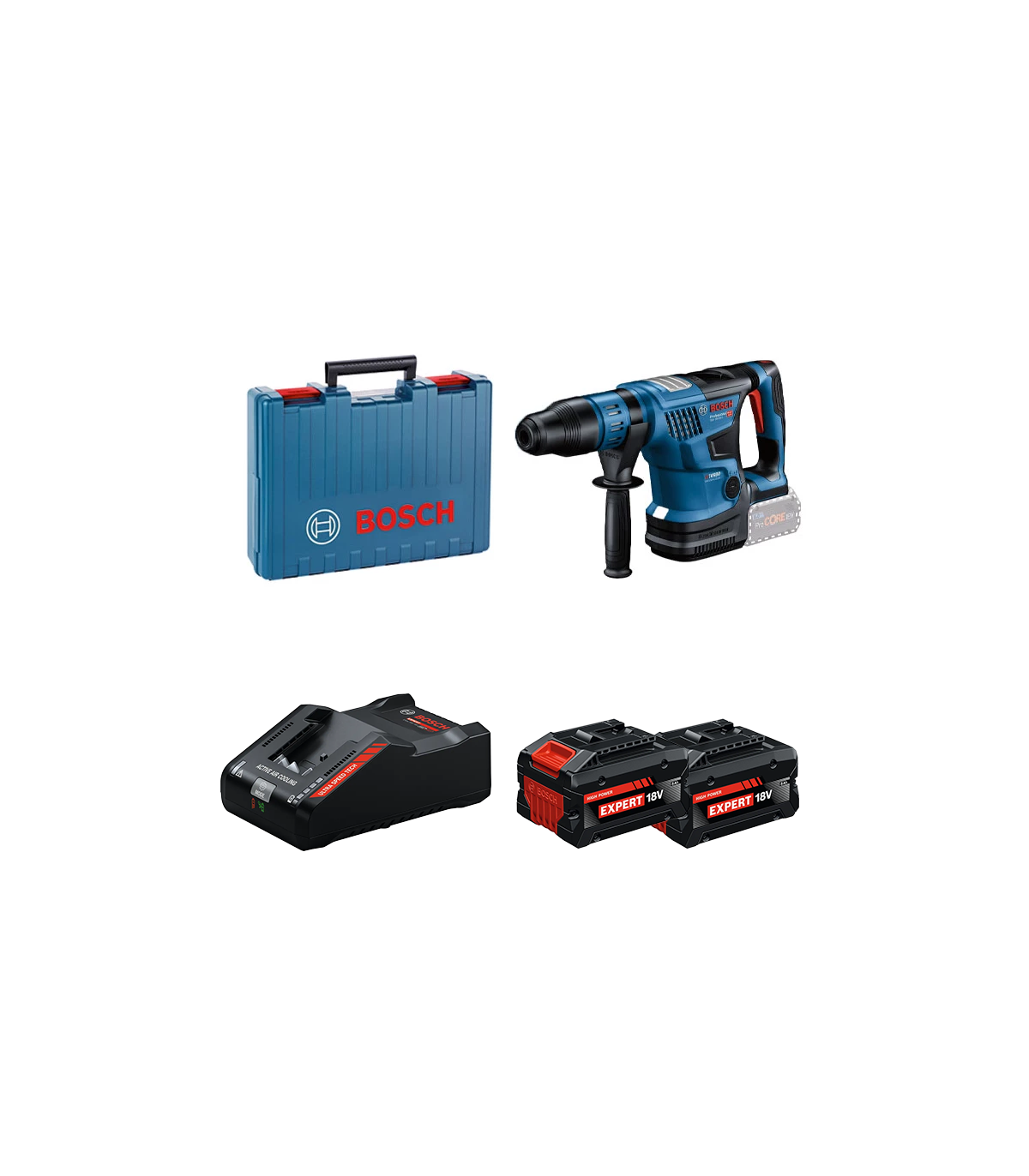 Perforateur GBH 18V-36 C + 2 Batteries EXPERT 8 Ah + 1 Chargeur EXAL18V-160 BOSCH