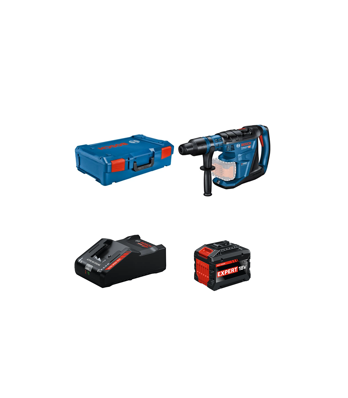 Perforateur SDS MAX GBH 18V-40 C + 1 Batterie EXPERT 15 Ah + 1 Chargeur EXAL18V-160 BOSCH
