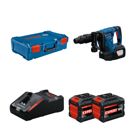 Perforateur SDS Max GSH 18V-5 + 2 Batteries EXPERT 15 Ah + 1 Chargeur EXAL18V-160 BOSCH