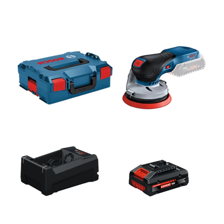Ponceuse excentrique Ø125 mm GEX 18V-125 + 1 Batterie EXPERT 4 Ah + 1 Chargeur GAL 12V/18V-80 BOSCH