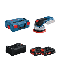 Ponceuse excentrique Ø125 mm GEX 18V-125 + 2 Batteries EXPERT 4 Ah + 1 Chargeur GAL 12V/18V-80 BOSCH