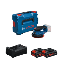 Ponceuse excentrique Ø150 mm GEX 18V-150-3 + 2 Batteries EXPERT 4 Ah + 1 Chargeur GAL 12V/18V-80 BOSCH