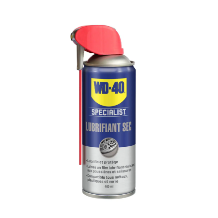 Lubrifiant sec au PTFE spray double position 400ml SPECIALIST WD-40