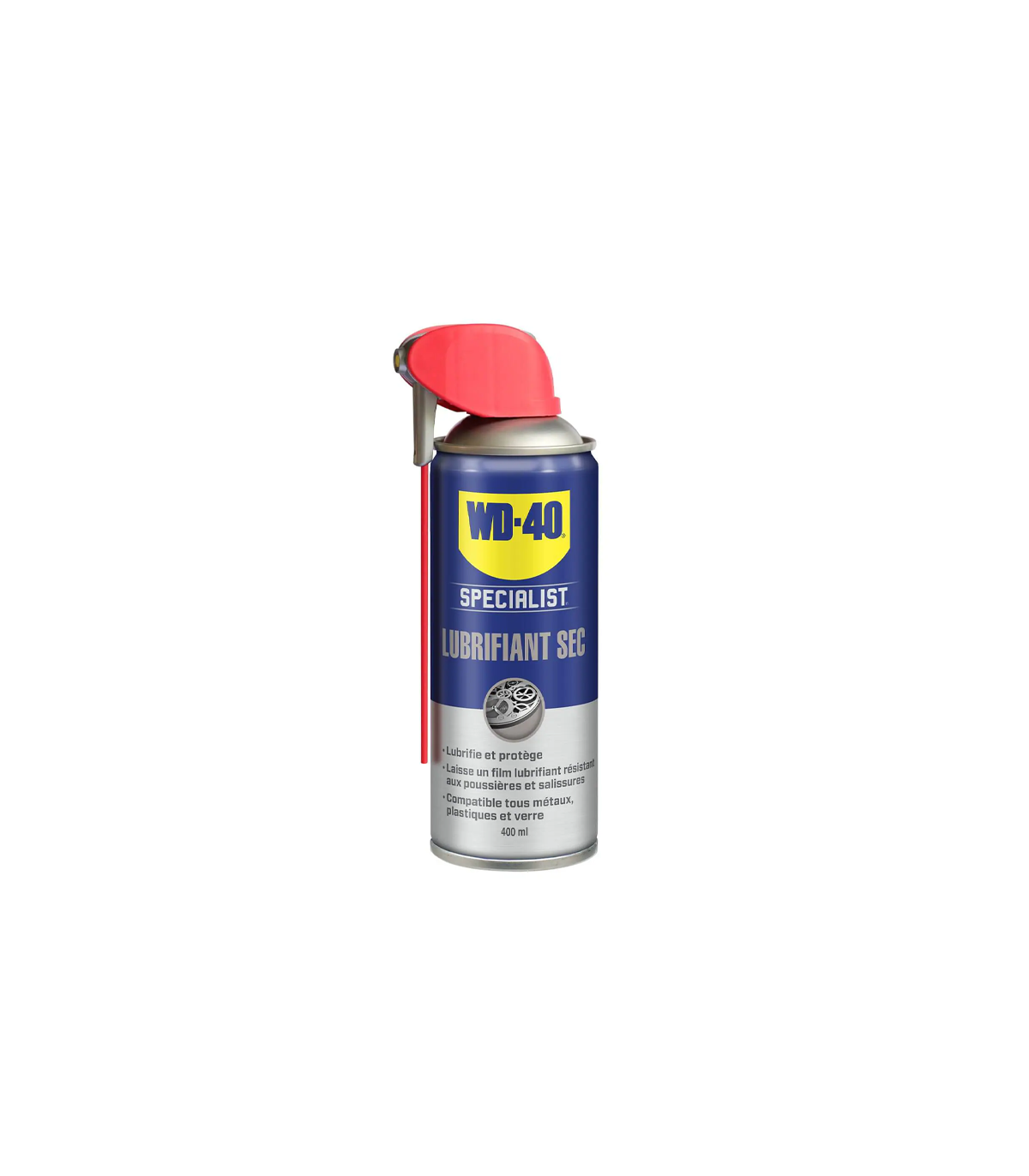 Lubrifiant sec au PTFE spray double position 400ml SPECIALIST WD-40