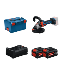 Ponceuse à béton Ø125 mm GBR 18V-15 S + 2 Batteries EXPERT 5,5 Ah + 1 Chargeur GAL 12V/18V-80 BOSCH