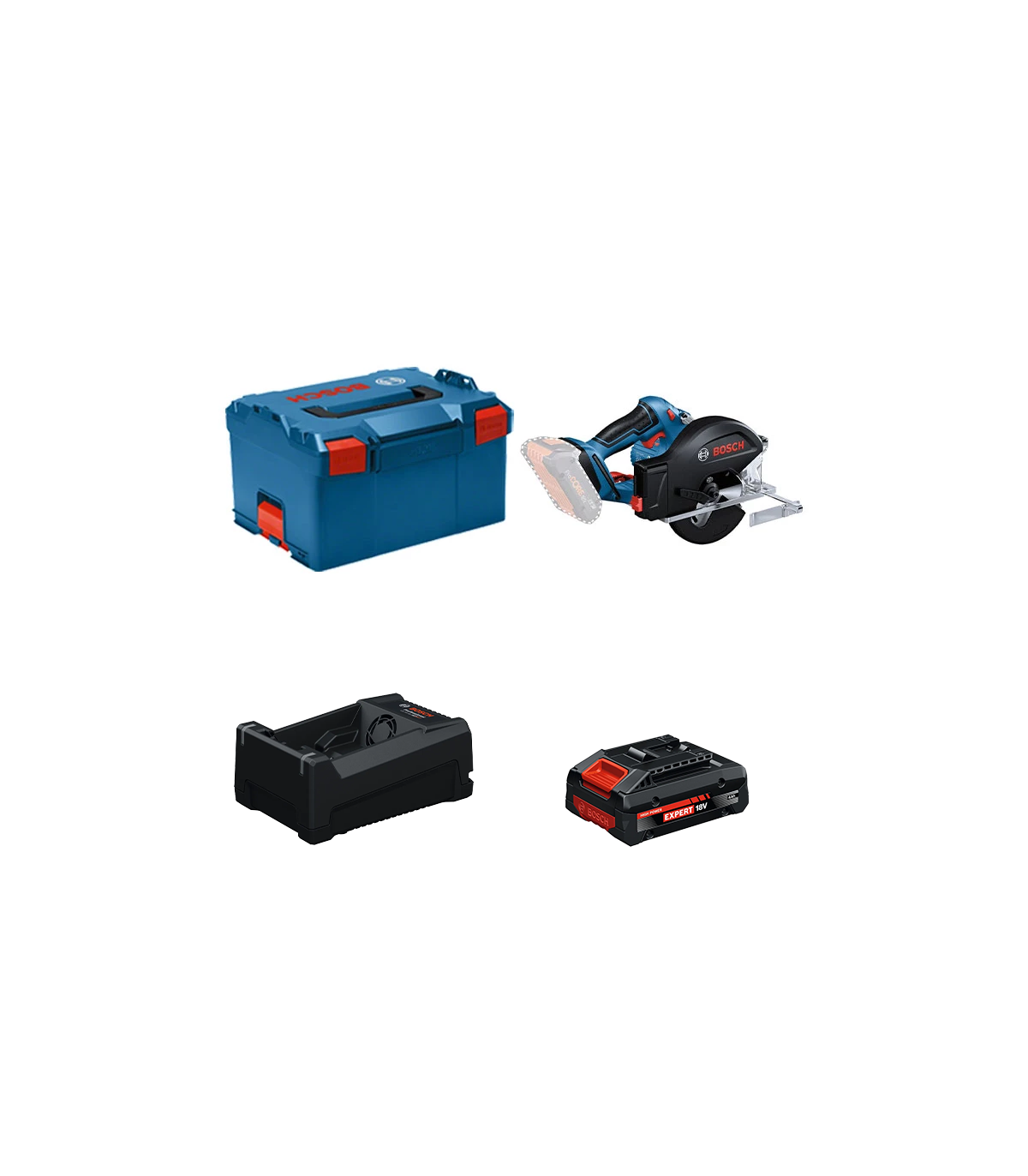 Scie circulaire à métaux Ø136 mm GKM 18V-50 + 1 Batterie EXPERT 4 Ah + 1 Chargeur GAL 12V/18V-80 BOSCH