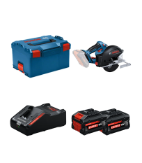 Scie circulaire à métaux Ø136 mm GKM 18V-50 + 2 Batteries EXPERT 8 Ah + 1 Chargeur EXAL18V-160 BOSCH