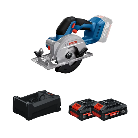Scie circulaire Ø140 mm GKS 18V-51 + 2 Batteries EXPERT 4 Ah + 1 Chargeur GAL 12V/18V-80 BOSCH
