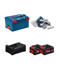 Scie circulaire Ø165 mm GKS 18V-57G + 2 Batteries EXPERT 5,5 Ah + 1 Chargeur GAL 12V/18V-80 BOSCH