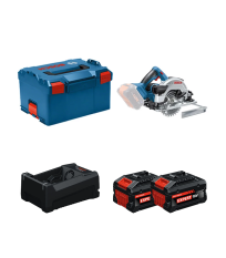 Scie circulaire Ø165 mm GKS 18V-57-2 + 2 Batteries EXPERT 5,5 Ah + 1 Chargeur GAL 12V/18V-80 BOSCH