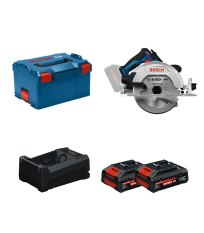 Scie circulaire Ø190 mm GKS 18V-68-2 + 2 Batteries EXPERT 4 Ah + 1 Chargeur GAL 12V/18V-80 BOSCH