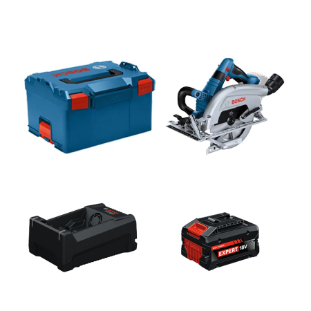 Scie circulaire Ø190 mm GKS 18V-70 L + 1 Batterie EXPERT 5,5 Ah + 1 Chargeur GAL 12V/18V-80 BOSCH