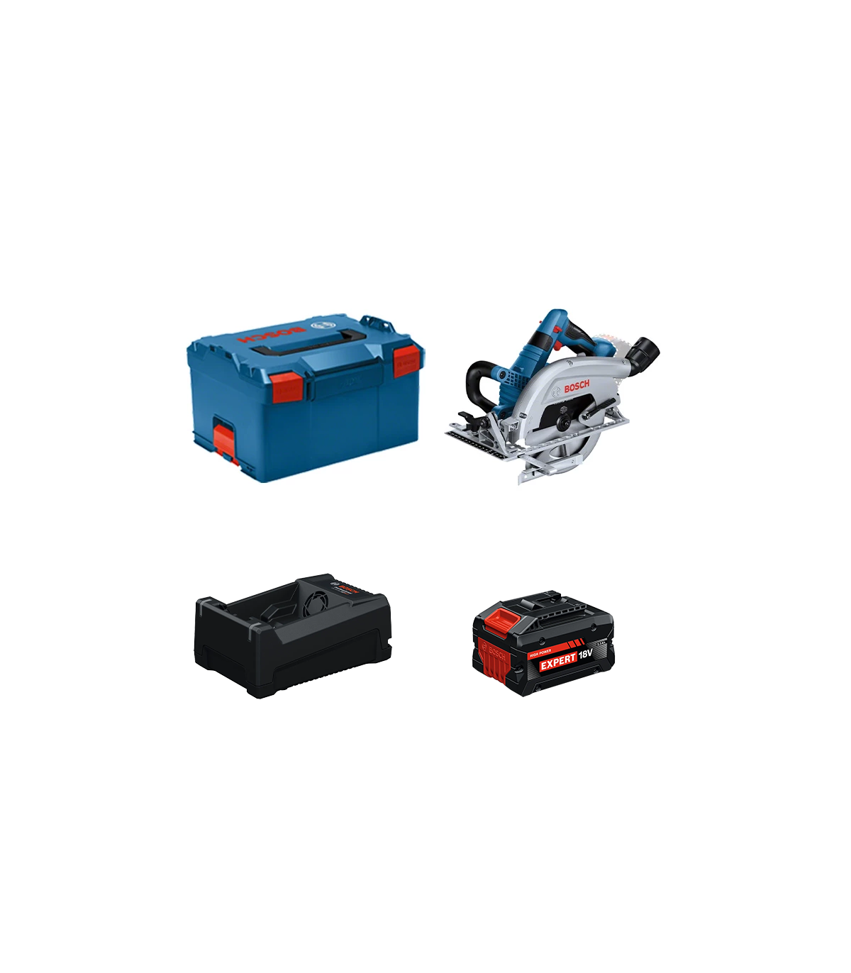 Scie circulaire Ø190 mm GKS 18V-70 L + 1 Batterie EXPERT 5,5 Ah + 1 Chargeur GAL 12V/18V-80 BOSCH