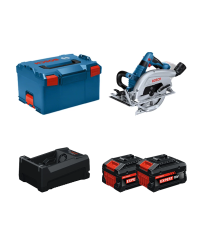 Scie circulaire Ø190 mm GKS 18V-70 L + 2 Batteries EXPERT 5,5 Ah + 1 Chargeur GAL 12V/18V-80 BOSCH