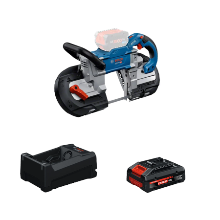 Scie à ruban GCB 18V-127 + 1 Batterie EXPERT 4 Ah + 1 Chargeur GAL 12V/18V-80 BOSCH