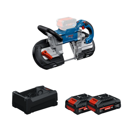 Scie à ruban GCB 18V-127 + 2 Batteries EXPERT 4 Ah + 1 Chargeur GAL 12V/18V-80 BOSCH