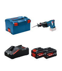 Scie sabre GSA 18 V-LI + 2 Batteries EXPERT 8 Ah + 1 Chargeur EXAL18V-160 BOSCH