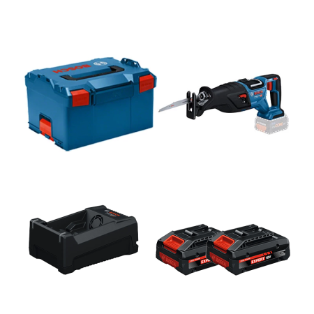 Scie sabre GSA 18V-28 + 2 Batteries EXPERT 4 Ah + 1 Chargeur GAL 12V/18V-80 BOSCH
