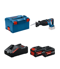 Scie sabre GSA 18V-28 + 2 Batteries EXPERT 8 Ah + 1 Chargeur EXAL18V-160 BOSCH