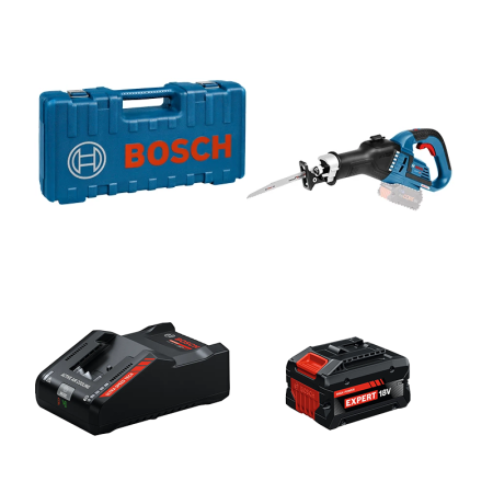 Scie sabre GSA 18V-32 + 1 Batterie EXPERT 8 Ah + 1 Chargeur EXAL18V-160 BOSCH