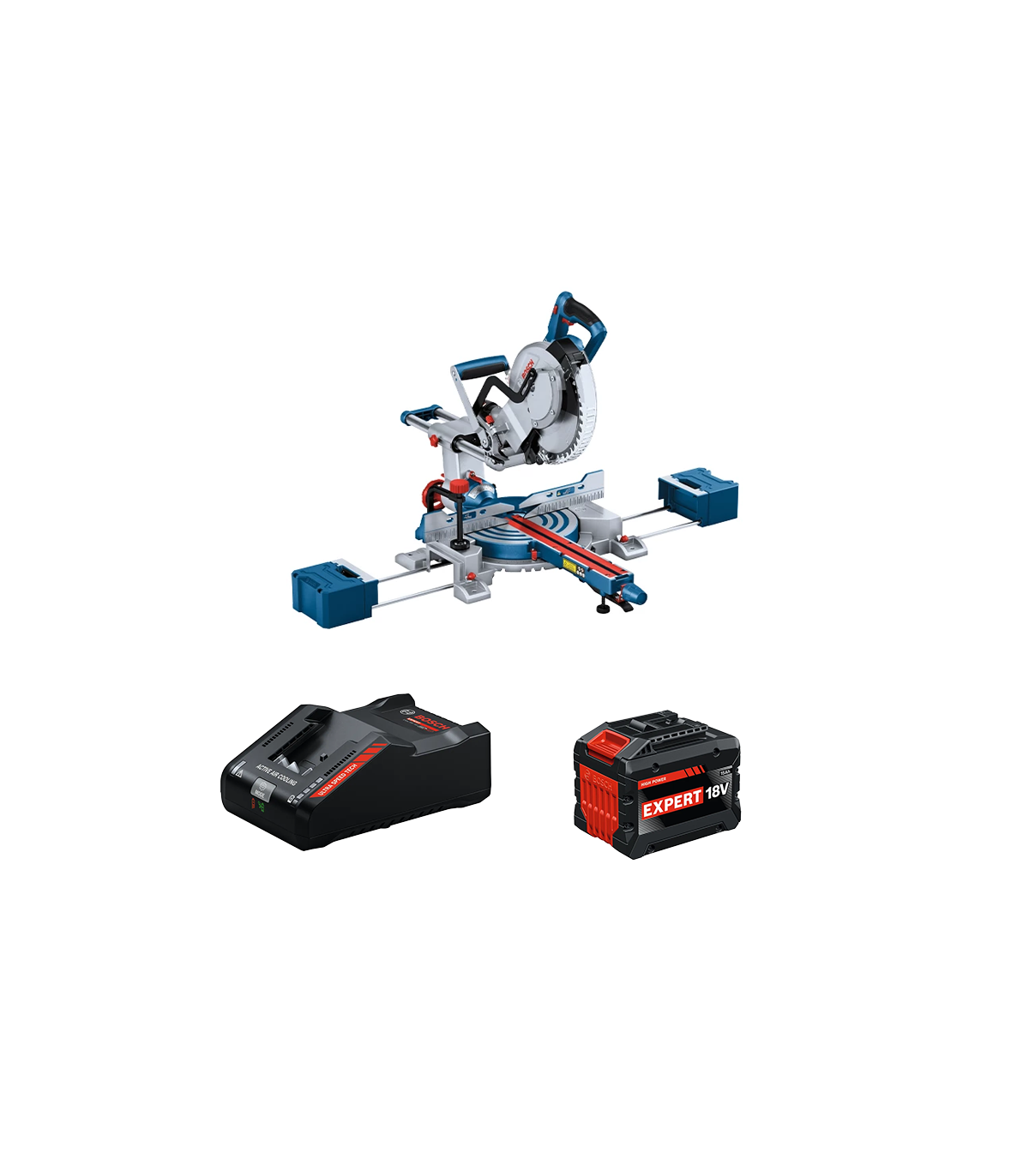 Scie à onglet Ø 254 mm GCM 18V-254 D + 1 Batterie EXPERT 15 Ah + 1 Chargeur EXAL18V-160 BOSCH