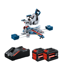 Scie à onglet Ø 254 mm GCM 18V-254 D + 2 Batteries EXPERT 15 Ah + 1 Chargeur EXAL18V-160  BOSCH