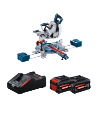 Scie à onglet Ø 254 mm GCM 18V-254 D + 2 Batteries EXPERT 8 Ah + 1 Chargeur EXAL18V-160  BOSCH