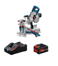 Scie à onglet radiale Ø216 mm GCM 18V-216 + 1 Batterie EXPERT 8 Ah + 1 Chargeur EXAL18V-160 BOSCH