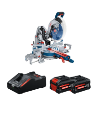 Scie à onglet radiale Ø305 mm GCM 18V-305 GDC + 2 Batteries EXPERT 8 Ah + 1 Chargeur EXAL18V-160 BOSCH