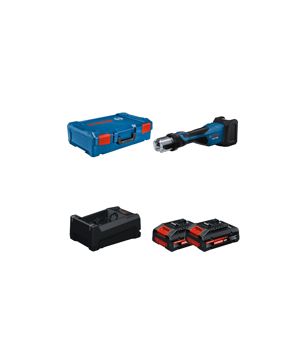 Sertisseuse GPT 18V-32 + 2 Batteries EXPERT 4 Ah + 1 Chargeur GAL 12V/18V-80 BOSCH