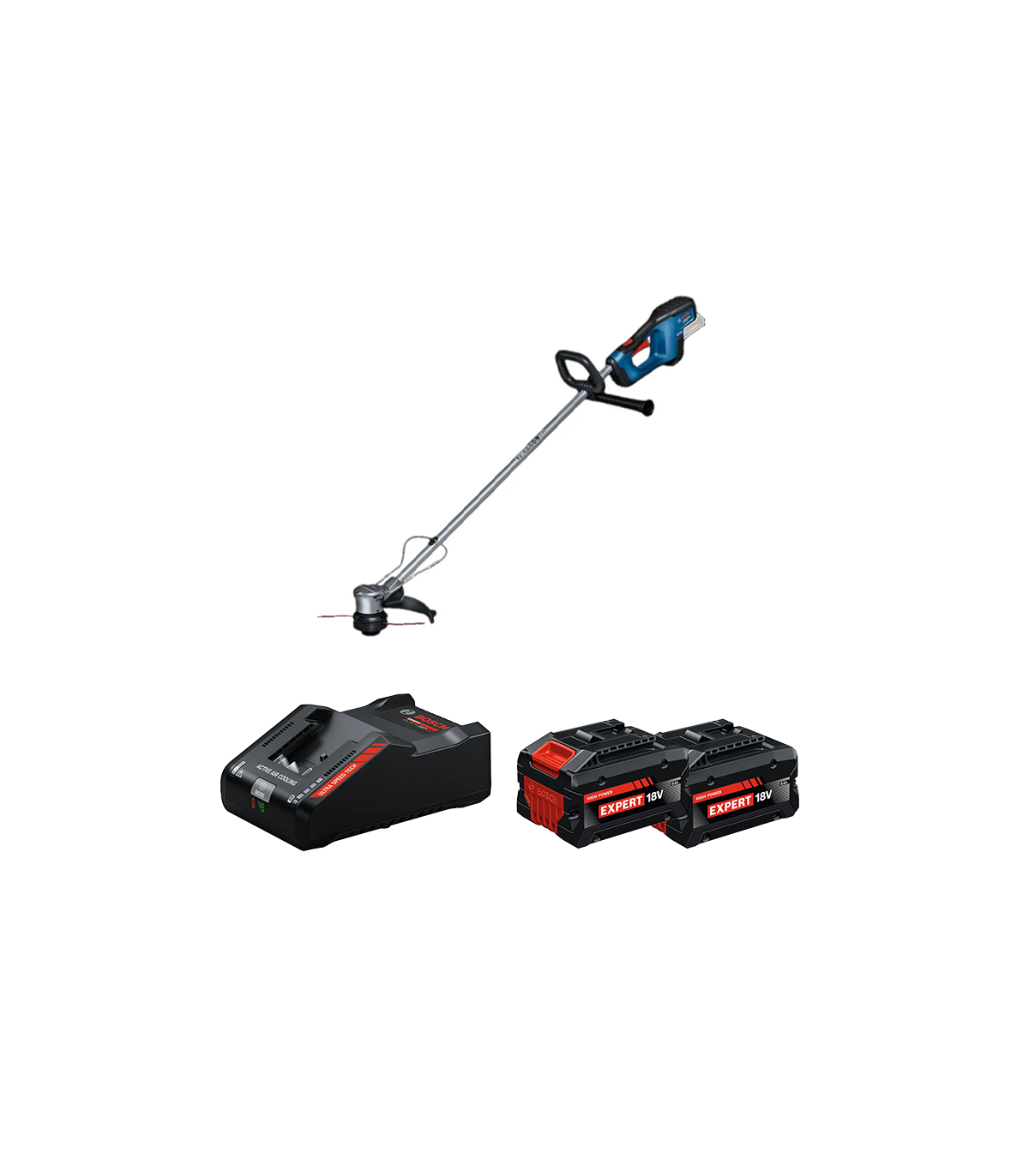Coupe bordure GRT 18V-33 + 2 Batteries EXPERT 8 Ah + 1 Chargeur EXAL18V-160 BOSCH