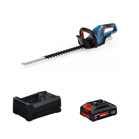 Taille haies sans fil GHE 18V-60 + 1 Batterie EXPERT 4 Ah + 1 Chargeur GAL 12V/18V-80 BOSCH