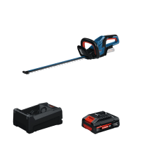 Taille haies sans fil GHE 18V-60 (II) avec volant d’inertie + 1 Batterie EXPERT 4 Ah + 1 Chargeur GAL 12V/18V-80 BOSCH