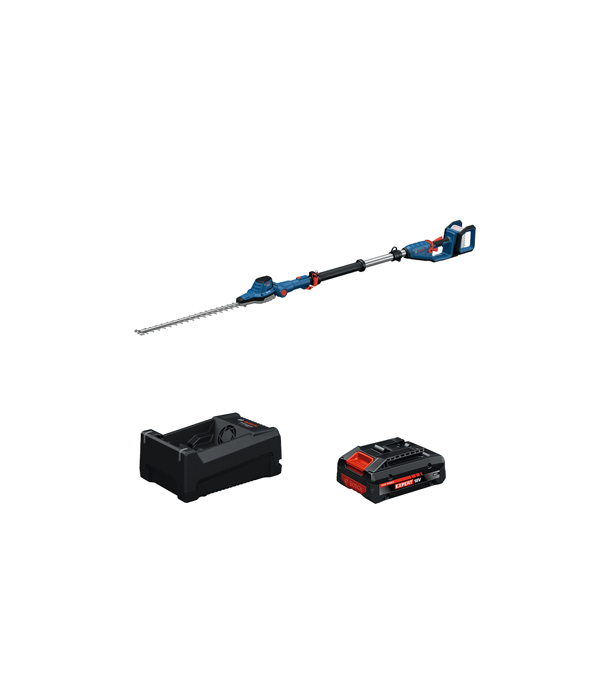 Taille haies sur perche GHE 18V-50 TP + 1 Batterie EXPERT 4 Ah + 1 Chargeur GAL 12V/18V-80 BOSCH