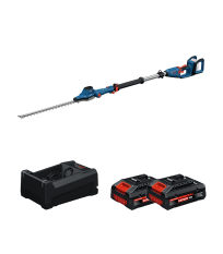 Taille haies sur perche GHE 18V-50 TP + 2 Batteries EXPERT 4 Ah + 1 Chargeur GAL 12V/18V-80 BOSCH