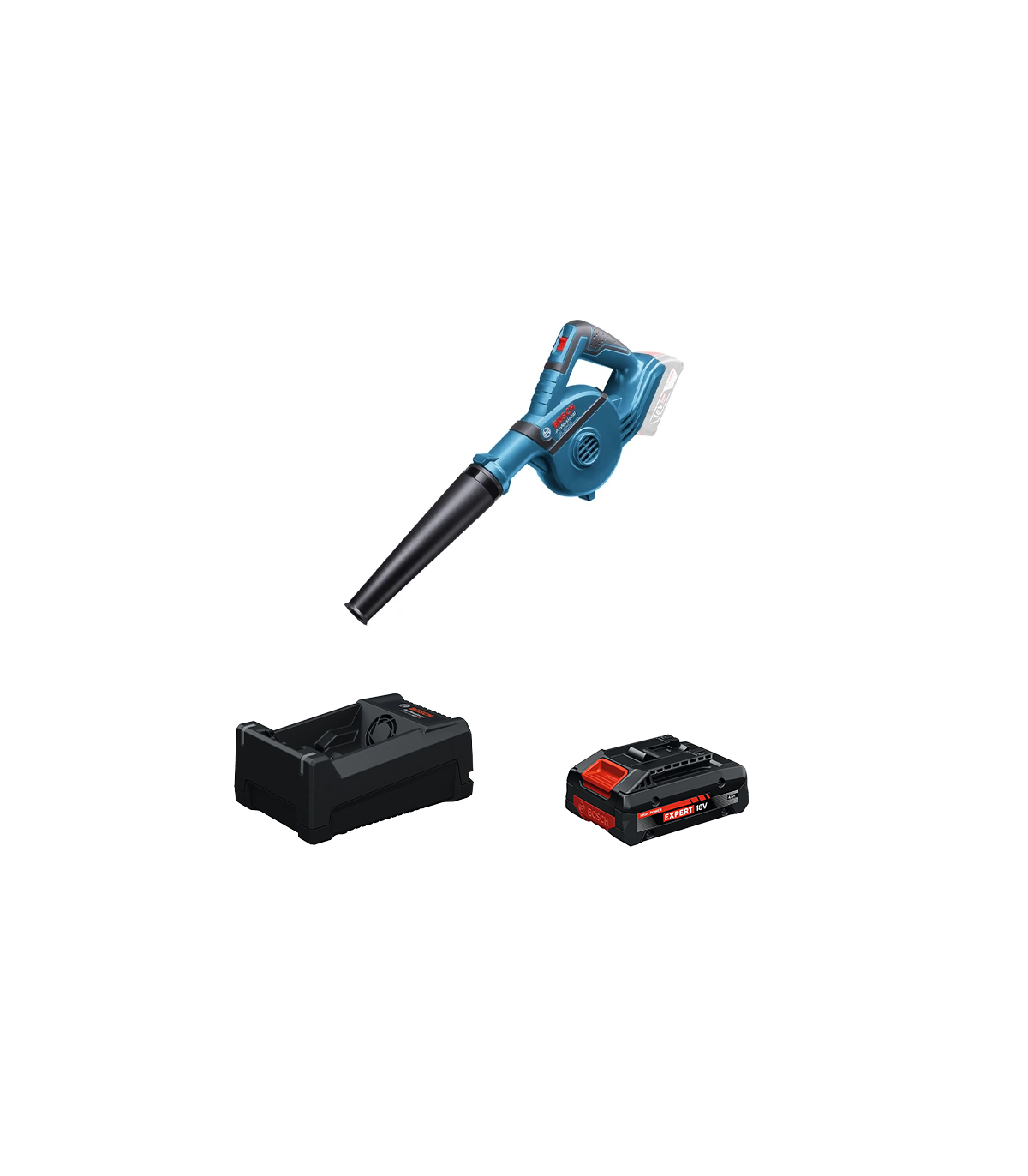 Souffleur GBL 18V-120 + 1 Batterie EXPERT 4 Ah + 1 Chargeur GAL 12V/18V-80 BOSCH