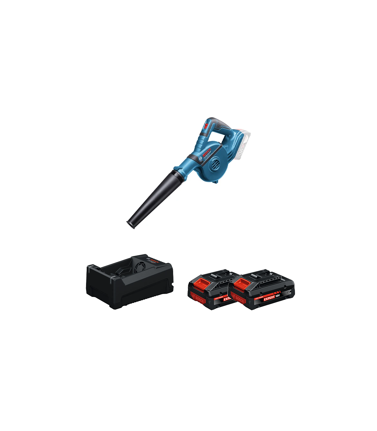 Souffleur GBL 18V-120 + 2 Batteries EXPERT 4 Ah + 1 Chargeur GAL 12V/18V-80 BOSCH