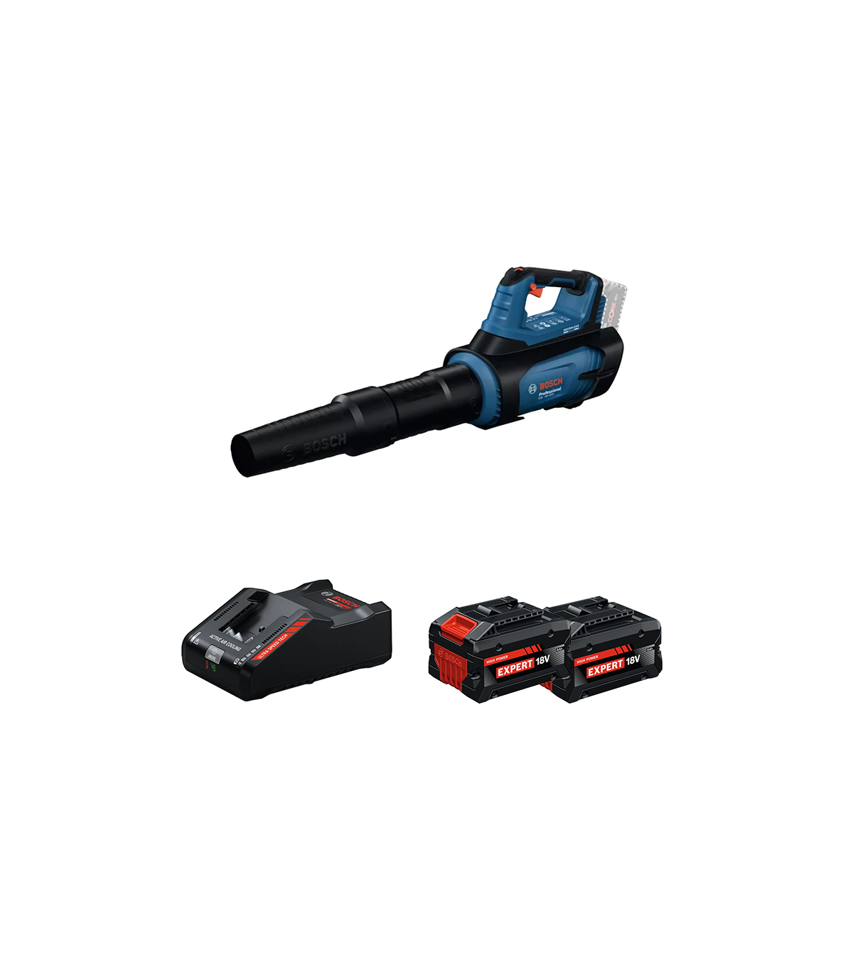Souffleur GBL 18V-800 + 2 Batteries EXPERT 8 Ah + 1 Chargeur EXAL18V-160 BOSCH