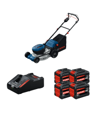 Tondeuse 2 x 18V GRA 18V2-46 SP + 4 Batteries EXPERT 15 Ah + 1 Chargeur EXAL18V-160 BOSCH