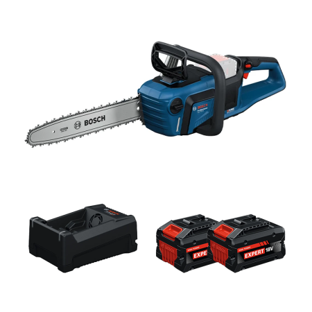 Tronçonneuse 40cm GKE 18V-40 + 2 Batteries EXPERT 5,5 Ah + 1 Chargeur GAL 12V/18V-80 BOSCH