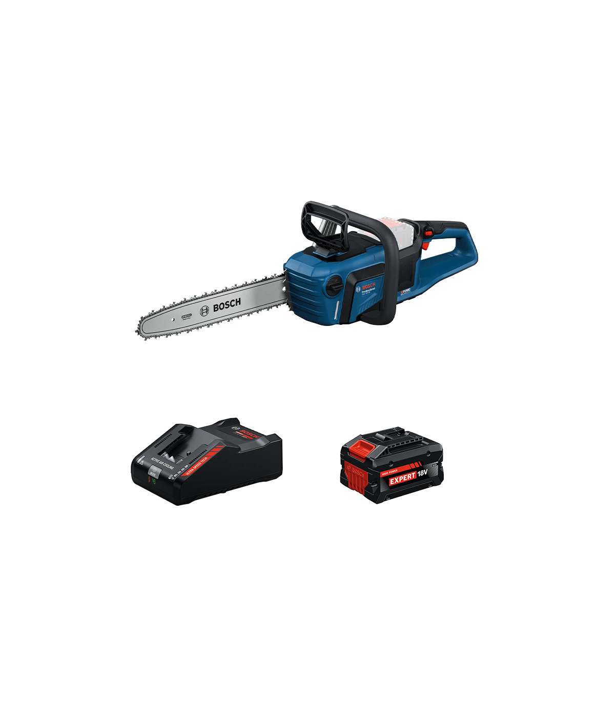 Tronçonneuse 40cm GKE 18V-40 + 1 Batterie EXPERT 8 Ah + 1 Chargeur EXAL18V-160 BOSCH