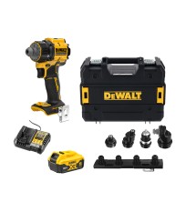 Perceuse-visseuse à têtes multiples 18V DCD803NT-XJ + 1 batterie 18V 5 Ah + 1 chargeur DCB1104-QW DEWALT