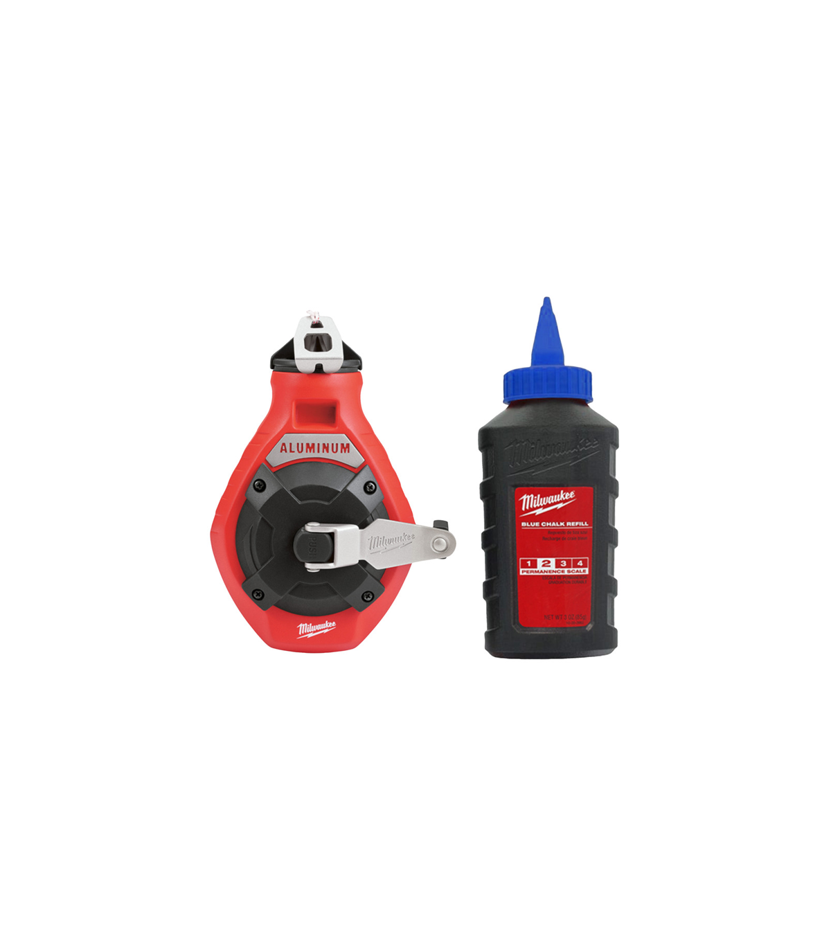 Cordeaux traceurs fin + recharge bleu MILWAUKEE