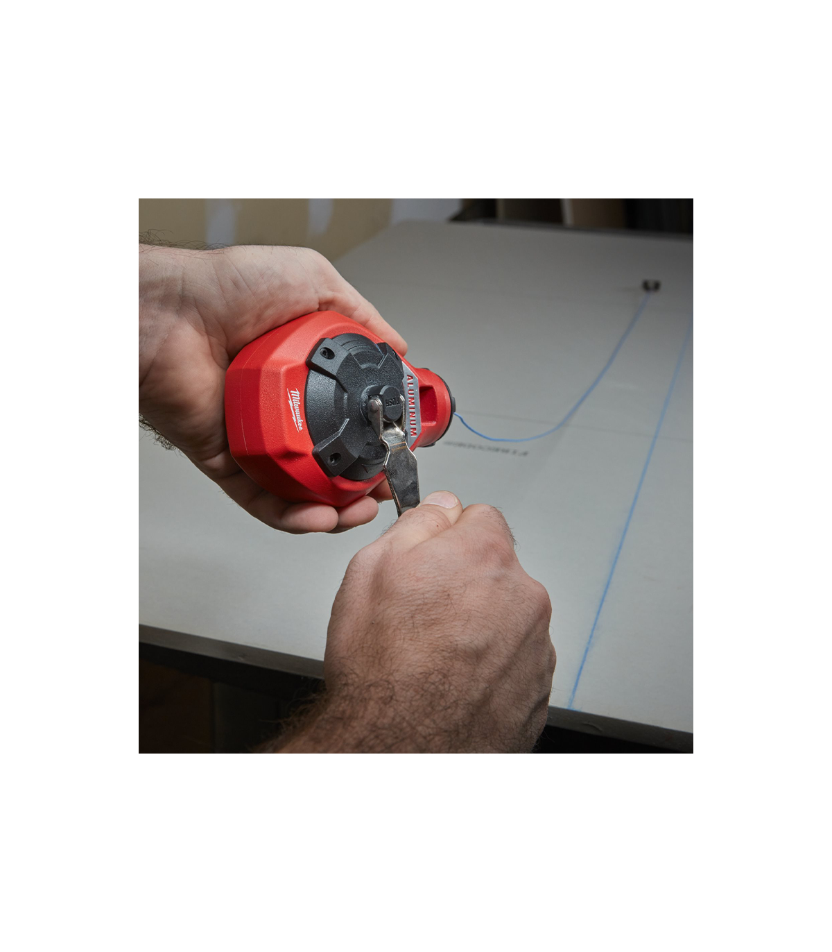 Cordeaux traceurs fin + recharge bleu MILWAUKEE